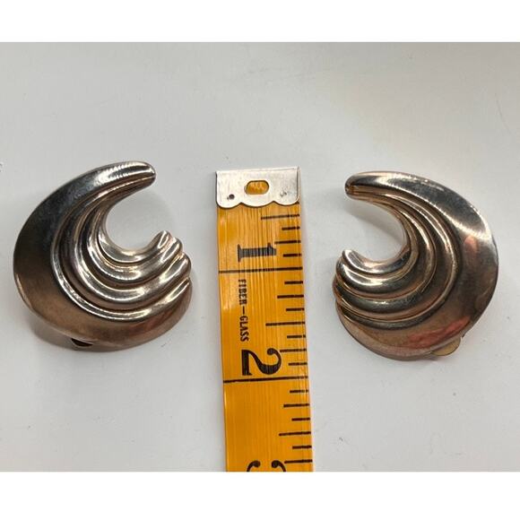 Vintage Signed DAUPLAISE Silver Clip-on Earrings - Picture 7 of 7